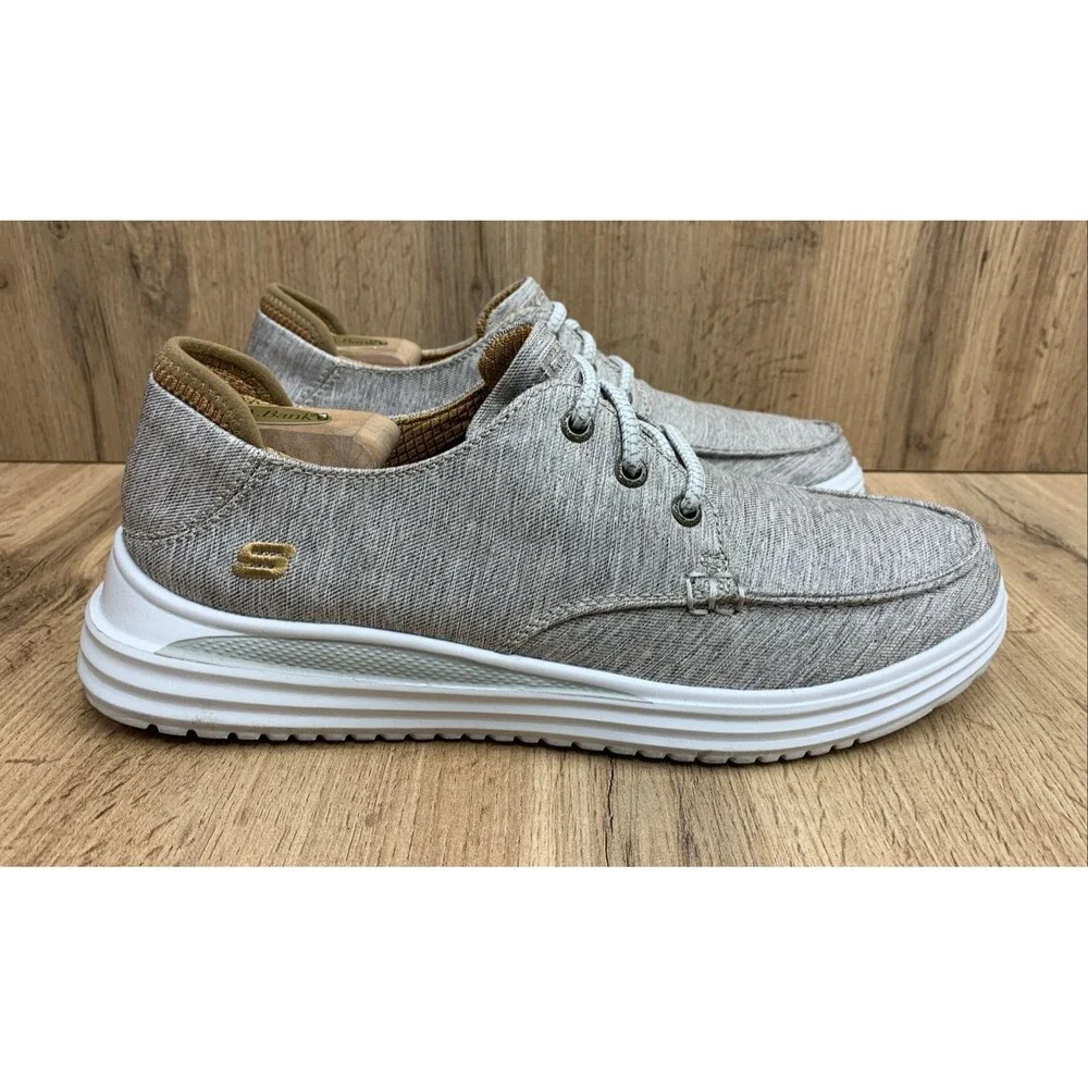 Skechers Prozen Ralenzo Lace Up Outdoor Boat Shoe Mens Size 9 204578 Gray